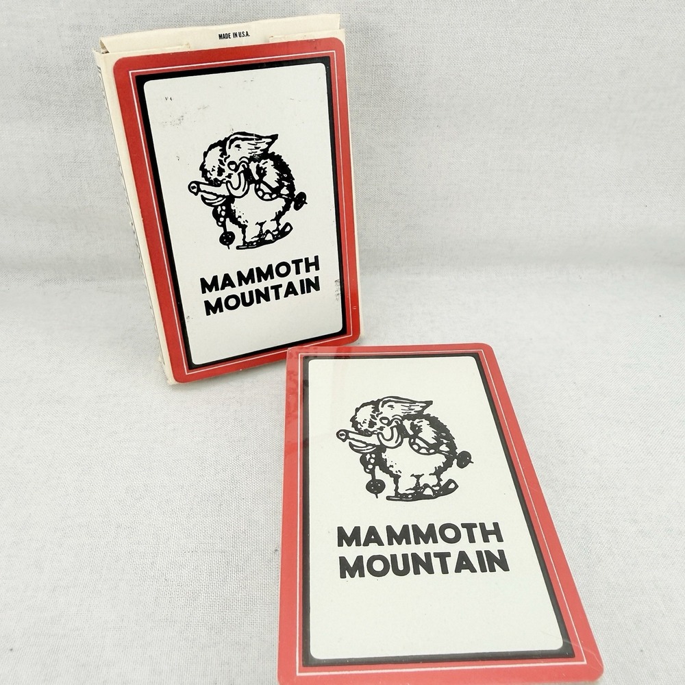 Vintage Mammoth Mountain Playing Cards 1960s CA Ski Resort Lift Ticket Logo New!